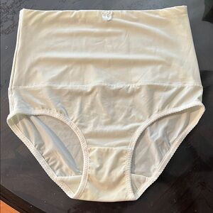 High-Waisted Cream Shapewear briefs